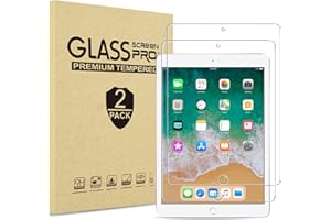 ProCase 2 Pack for 9.7" iPad 6th 5th 2018 2017/ iPad Pro 9.7 2016/ iPad Air 2/ Air 1 Screen Protector, Tempered Glass Film Gu