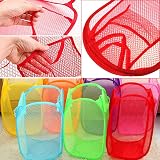JJ PRIME Foldable Pop Up Mesh Laundry Basket Bag Hamper Toy Storage Tidy view 4