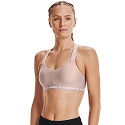 Under Armour Women's Crossback Low Bra, Dash Pink