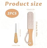 Nuqin 2pk Pumice Stone for Feet - Double Sided Foot File for Dead Skin view 2