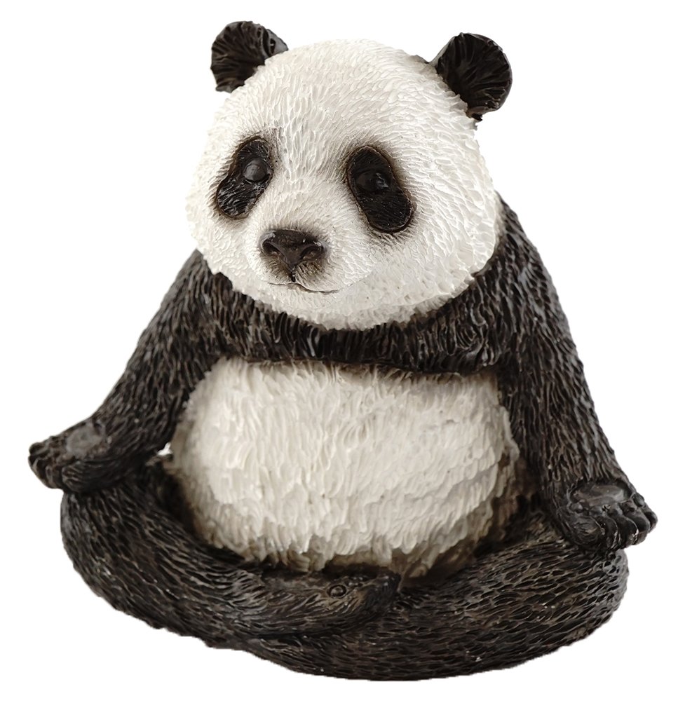 Top Collection Miniature Fairy Garden and Terrarium Cute Yoga Panda-Meditation Lotus Pose Figurine