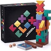 Boxo Blox Block Stacking Game for Kids &amp; Families, 39 Wooden Pieces, Fast-Paced Party Game, Ages 6 and Up