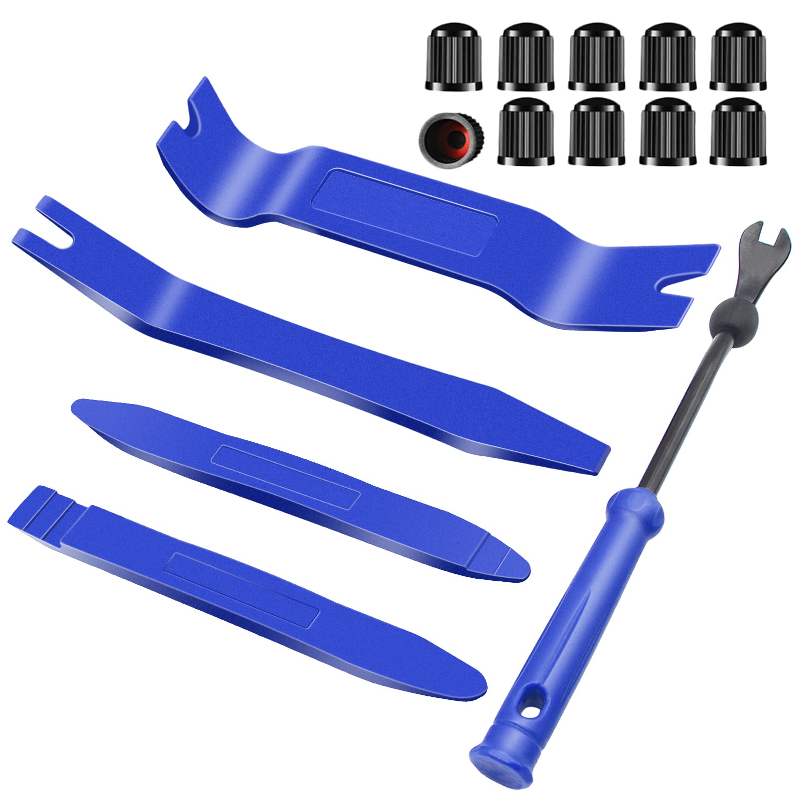 Wetado Auto Trim Removal Tool Kit, 15 Pcs Car Panel Door Window Tools Kit,Auto Clip Fastener Remover Pry Tool Set Blue