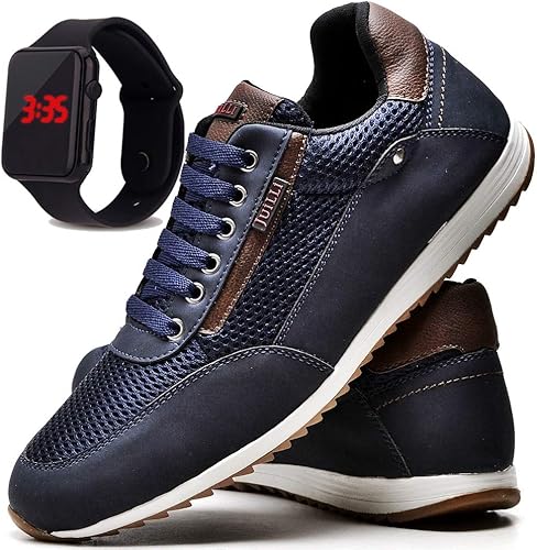 sapatênis sapato casual com relógio juilli