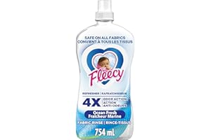 Fleecy Refresher Ocean Fresh Fabric Rinse, 4X Odor Action, 754 mL