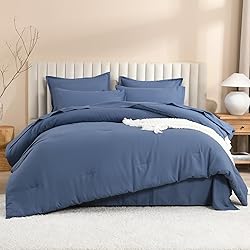 Litanika Queen Comforter Set Ocean Blue - 7 Pieces