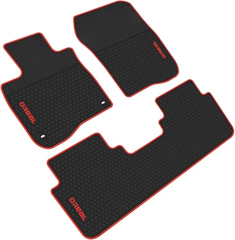 Iallauto All Weather Floor Liners Custom Fit Honda Cr V Crv 5th 2017 2018 2019 Heavy Duty Rubber Car Mats Vehicle Carpet Odorless Black Red
