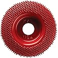 King Arthur's Tools Original and Patented - MERLIN2 Coarse Red Round Tungsten Carbide Disc Rasp for Woodworking, Material Removal, Carving, Smoothing, and Finishing - 2" (50mm) Diameter - # 10009
