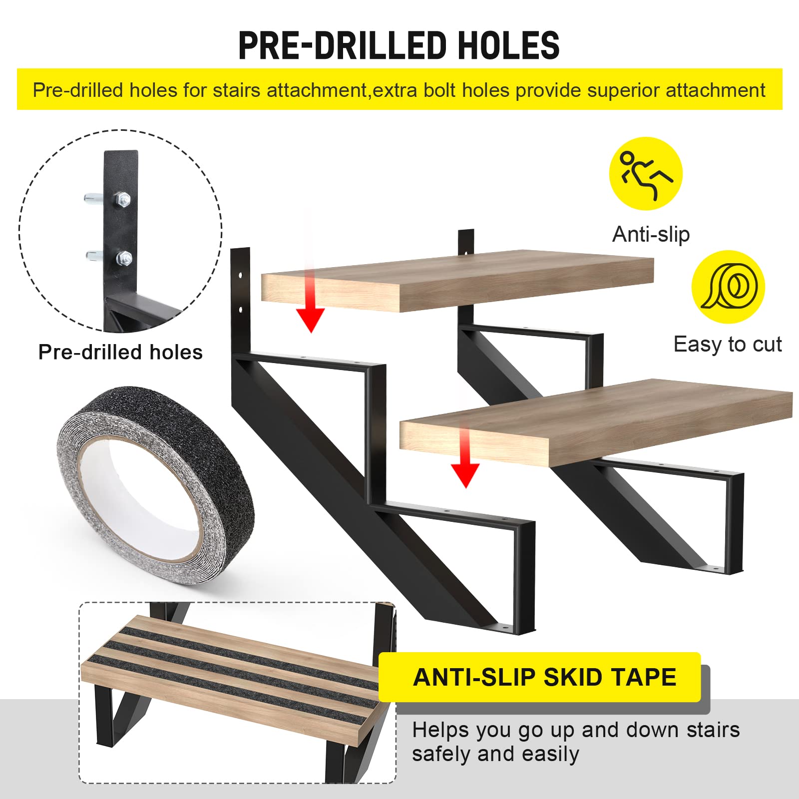 Mua Doniks Steel Stair Step Riser -2 Step for Deck Height 19.5 Inches ...