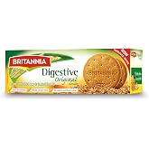 BRITANNIA Digestive Original Biscuits 14.11oz (400g) - Whole Wheat Flavor Cookies - Breakfast &amp; Tea Time Healthy Snacks (Pack of 1)