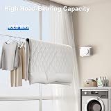 Mustorn Retractable Washing Line Outdoor 4.2 m Wall Mounted White view 4