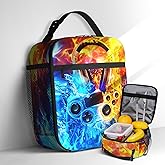 BolAurp Video Game Lunch Bag Kids Insulated Game Lunch Box for Boys Girls Kids Teens School Work Office Travel Picnic Hiking Beach Reusable Waterproof Leakproof Portable Fits Most Bento Boxes