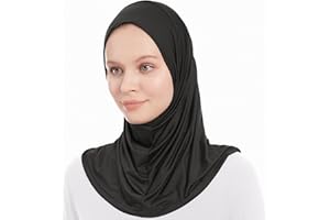 AYISAH Plain Ready To Wear Amira Hijab for Women - Muslim Instant Amira Jersey Scarf – Soft Muslim One Piece Instant Hijab Headscarf
