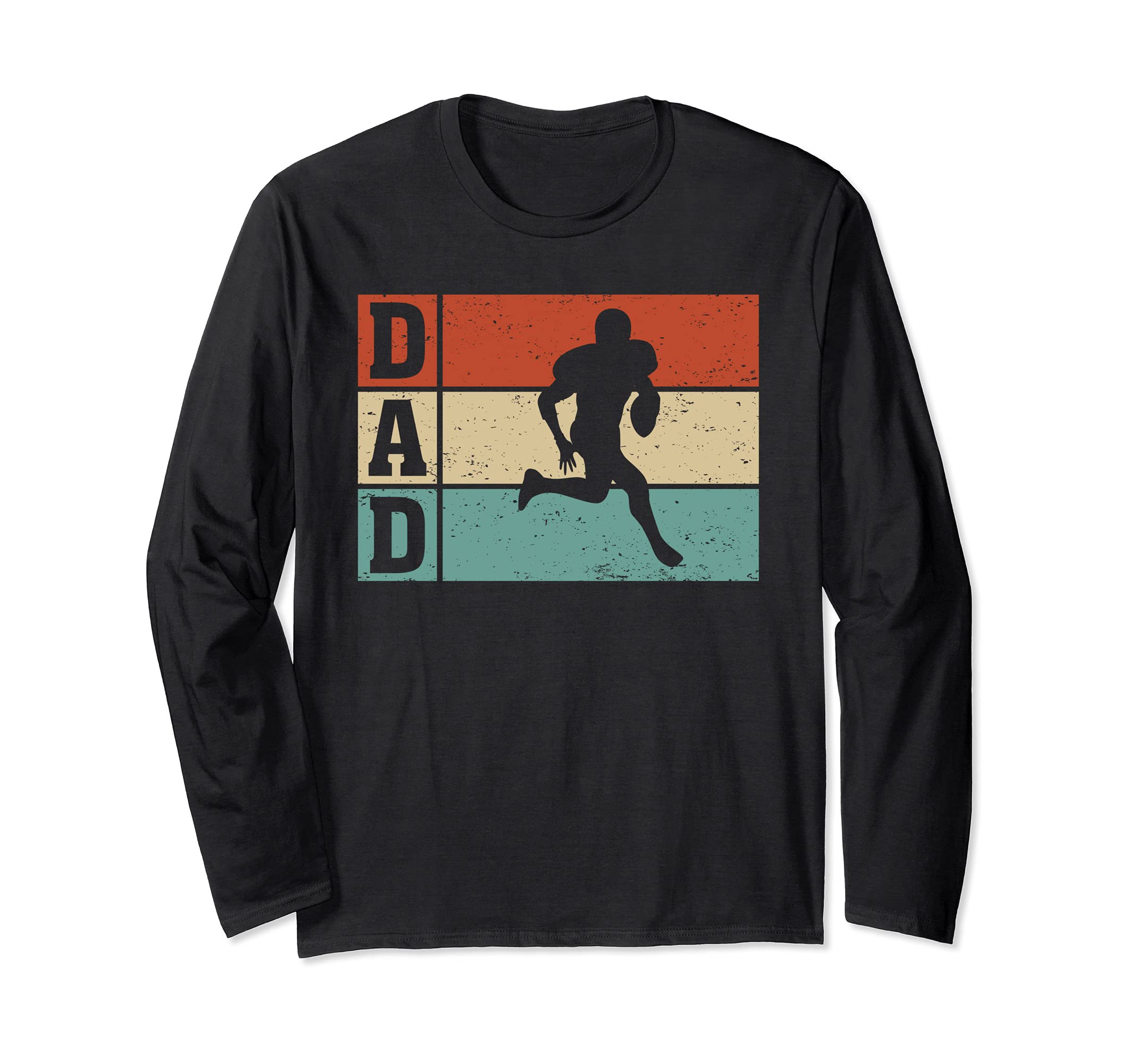 Vintage Retro Dad Football Father's Day Long Sleeve T-Shirt