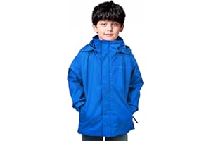 YINGJIELIDE Boys Girls Rain Jacket,Kids Lightweight Waterproof Hooded Raincoats Windbreakers,Outdoor Hiking Coat