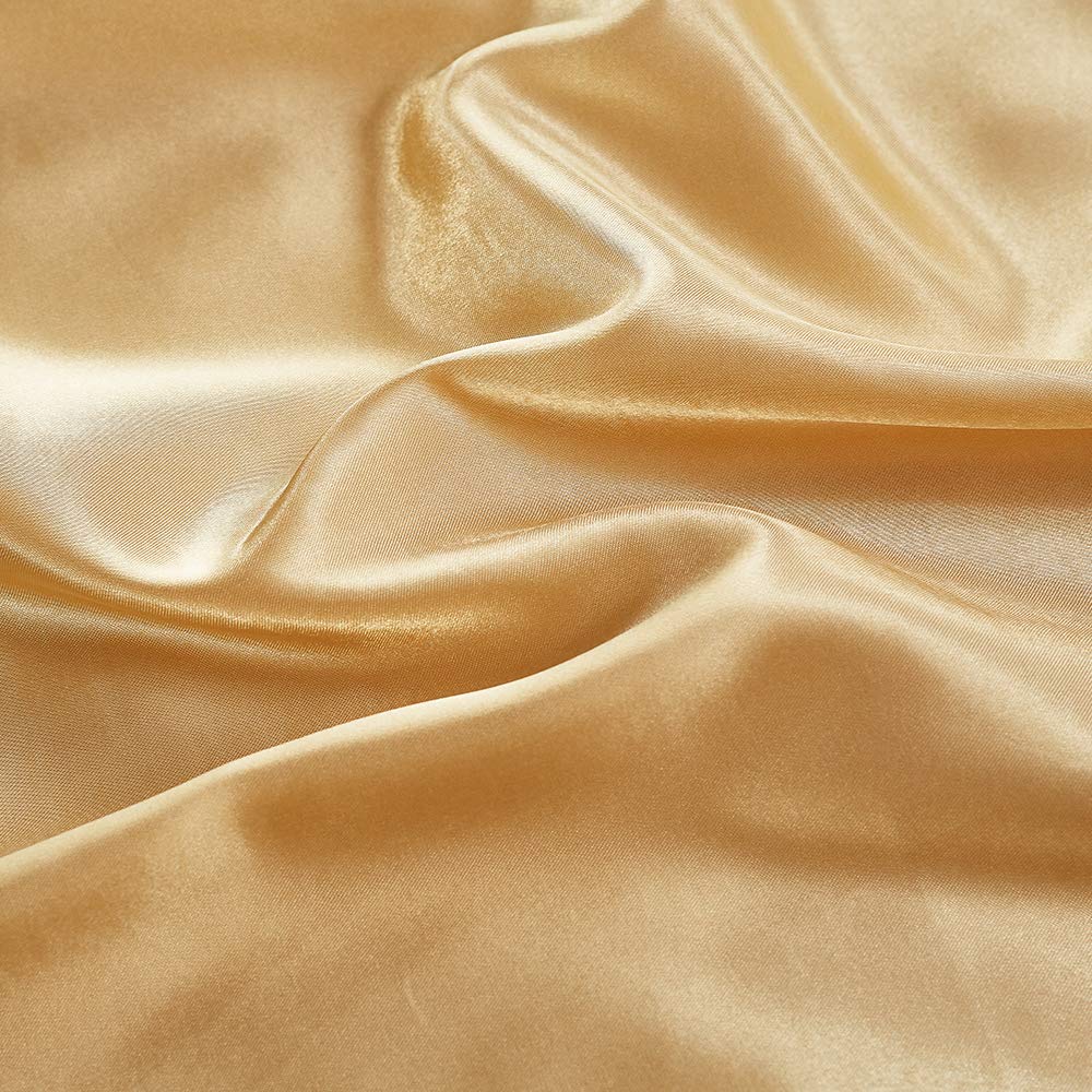 Ladaza Satin Pillowcases 2 Pack Set for Hair and Skin,Standard 20 inches x 26 inches, Super Soft,Luxury Pillowcases Covers,Easy to WASH Anti-Wrinkle with Envelope Closure,Light Tan