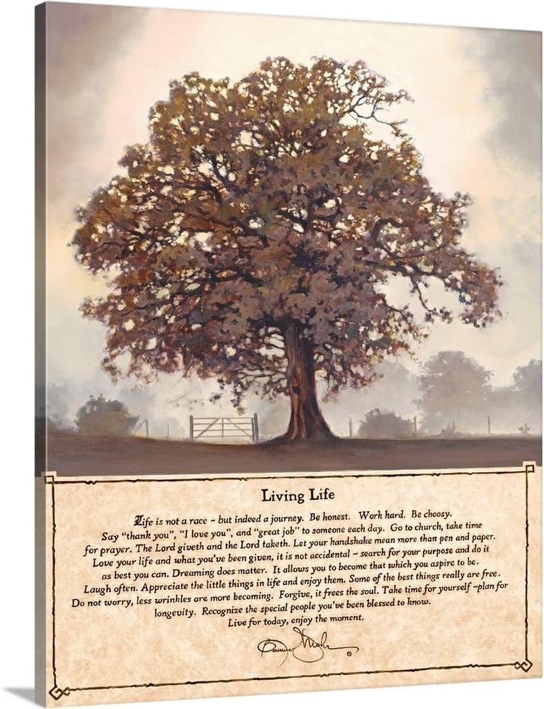 Living Life Canvas Wall Art Print, 11"x14"x1.25"