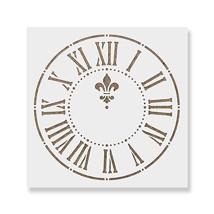 Schoolhouse Clock Stencil By Studior12 Basic Style Clock Face Art Reusable Mylar Template Painting Chalk Mixed Media Use For Crafting Diy