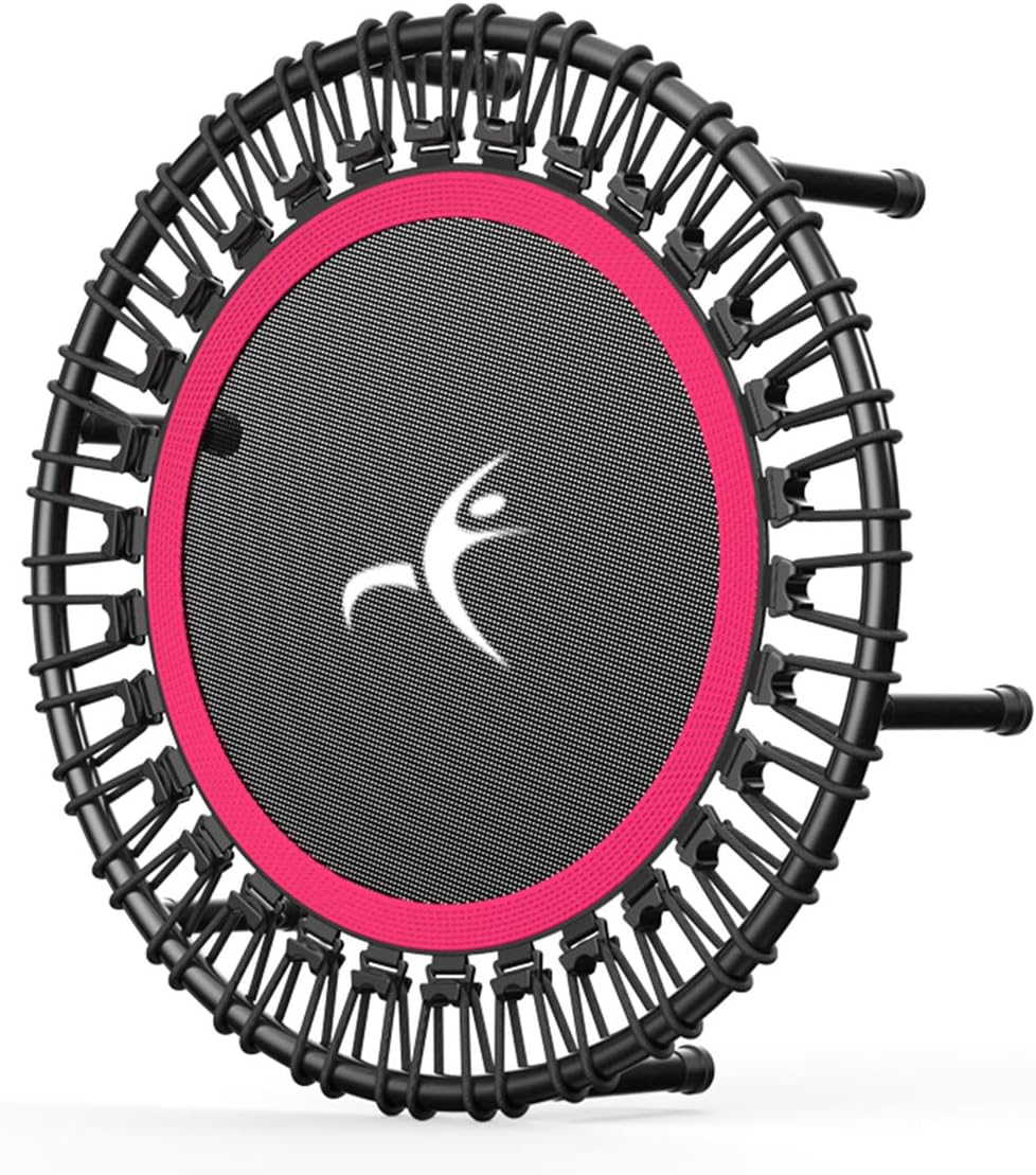HXZ Adult Mini Trampoline, Fitness Trampoline, Quiet And Stable Bouncing, Suitable For Children Adult Sports Trampoline Indoor And Outdoor Sports, Maximum Load 500 Kg (32 Inch,Red)