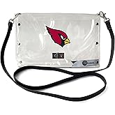 Littlearth womens NFL Clear Envelope Purse With Black Fashion Strap