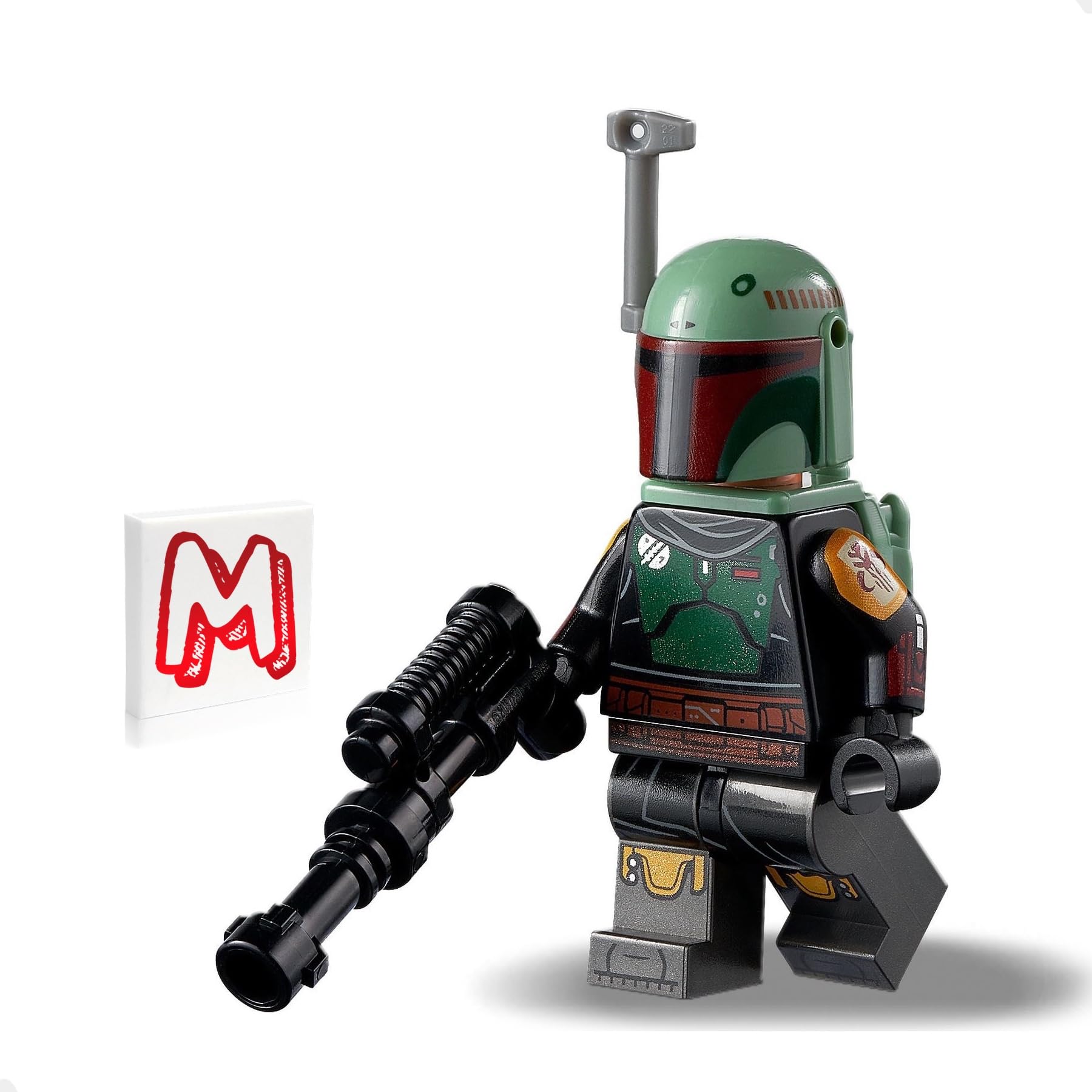 LEGO Star Wars The Book of Boba Fett Minifigure - Boba Fett with Beskar Armor, Jet Pack, and Blaster (75312) 2021,sw1158