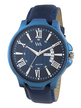 Analog Blue Leather Mens Watch-082
