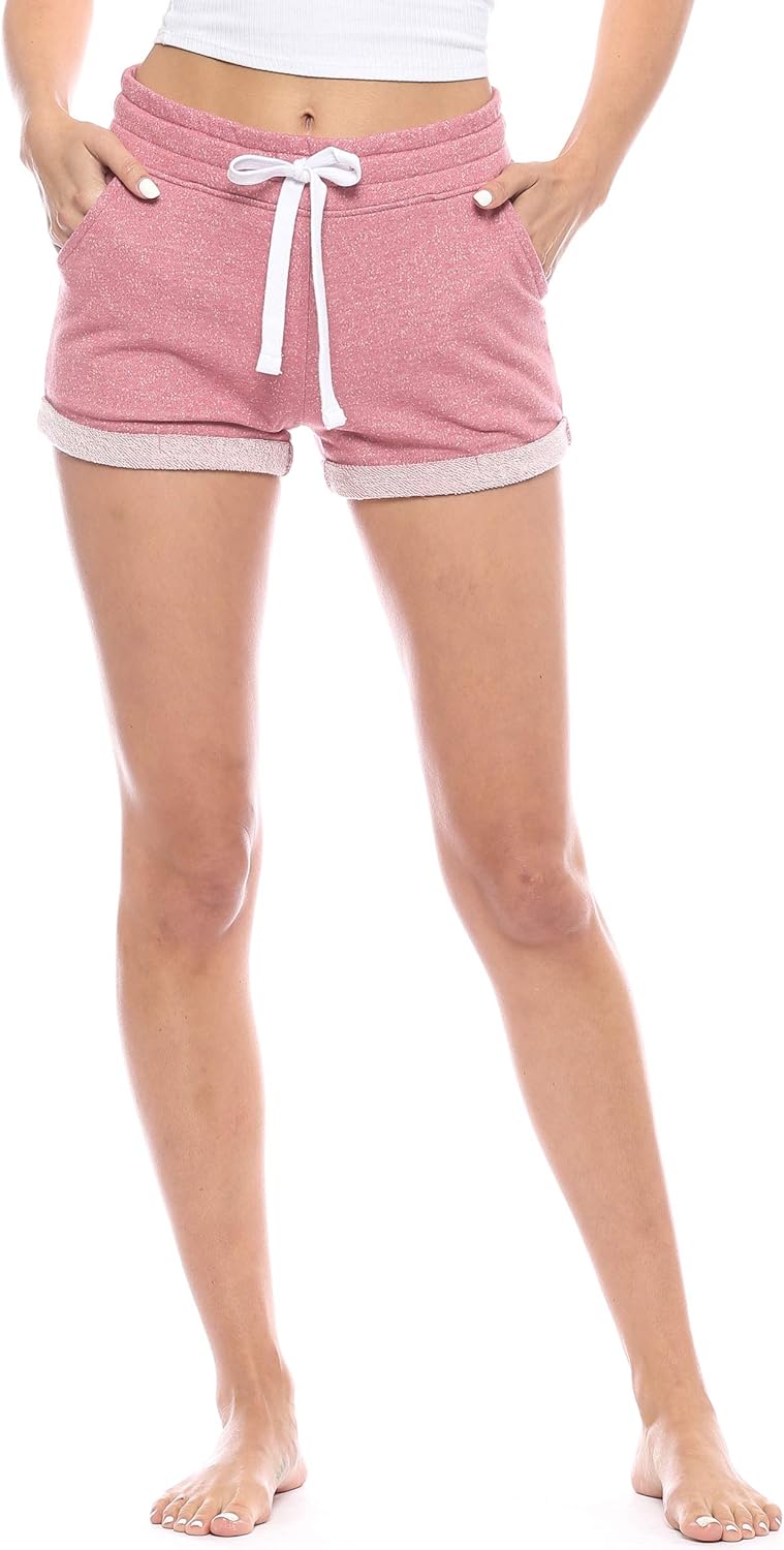 high waisted terry cloth shorts