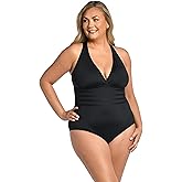 La Blanca Women's One Piece Swimsuit Multi Strap Cross Back Tummy Control Island Goddess