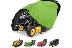 LEZZYRUCK Riding Lawn Mower Cover with Bagger Attachment,Waterproof Heavy Duty Fits Up to 54”Mower Decks,600D Polyester Oxford UV and Water Resistant,Windproof Buckle Strapping Designed