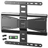 monTEK 0.77" Ultra Slim TV Wall Mount for 37-75 Inch TVs, Thin Low Profile Full Motion TV Wall Mount with Articulating Dual Arms, 4X Weight Tested, Max VESA 400x400mm, Fits 16/18" Studs