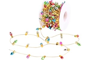 FOIMAS Mini Dollhouse Christmas Lights,Fake String Lights for Christmas Dollhouse Craft Fairy Garden Accessories