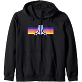 ATARI Retro Sunset Vintage Gaming Logo Zip Hoodie