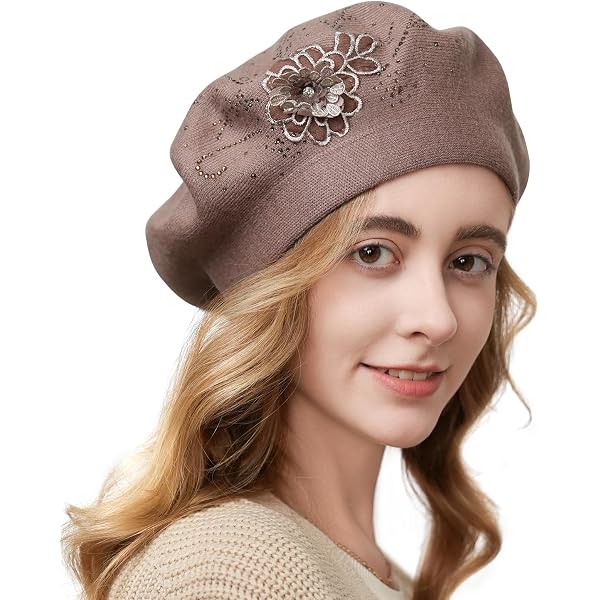 Amazon.com: Nawati Flower Women Beret, Double Layer  display picture 1