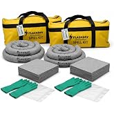 FlashDry Portable Universal Spill Kit Bag, Hazardous Clean Up Kit - 2 Kits | Chemical spill kit, Hazmat clean up, oil, grease, hydraulic fluid, Industrial, Commercial, &amp; Emergency safety supplies