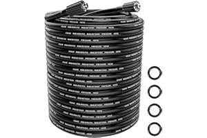 POHIR Pressure Washer Hose 100FT, Kink Resistant Power Washer Replacement Hose 1/4 Inch with M22 14MM Swivel, Lightweight Pressure Washer Extension Hose 4000 PSI