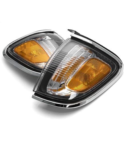 Pair Of Clear Side Corner Marker Turn Signal Lights For 2001-2004 Toyota Tacoma Pickup Truck - DOT/SAE Certified