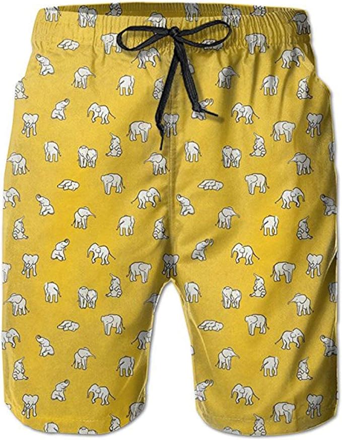 yting Love Elephant Swim Trunks Quick Dry Beach Board Home Water Sports
