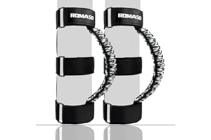 Roll Bar Grab Handles for Jeep,Paracord Grip Handles Compatible with Jeep Wrangler YJ TJ JK JL&Gladiator JT 1986-2025,Durable