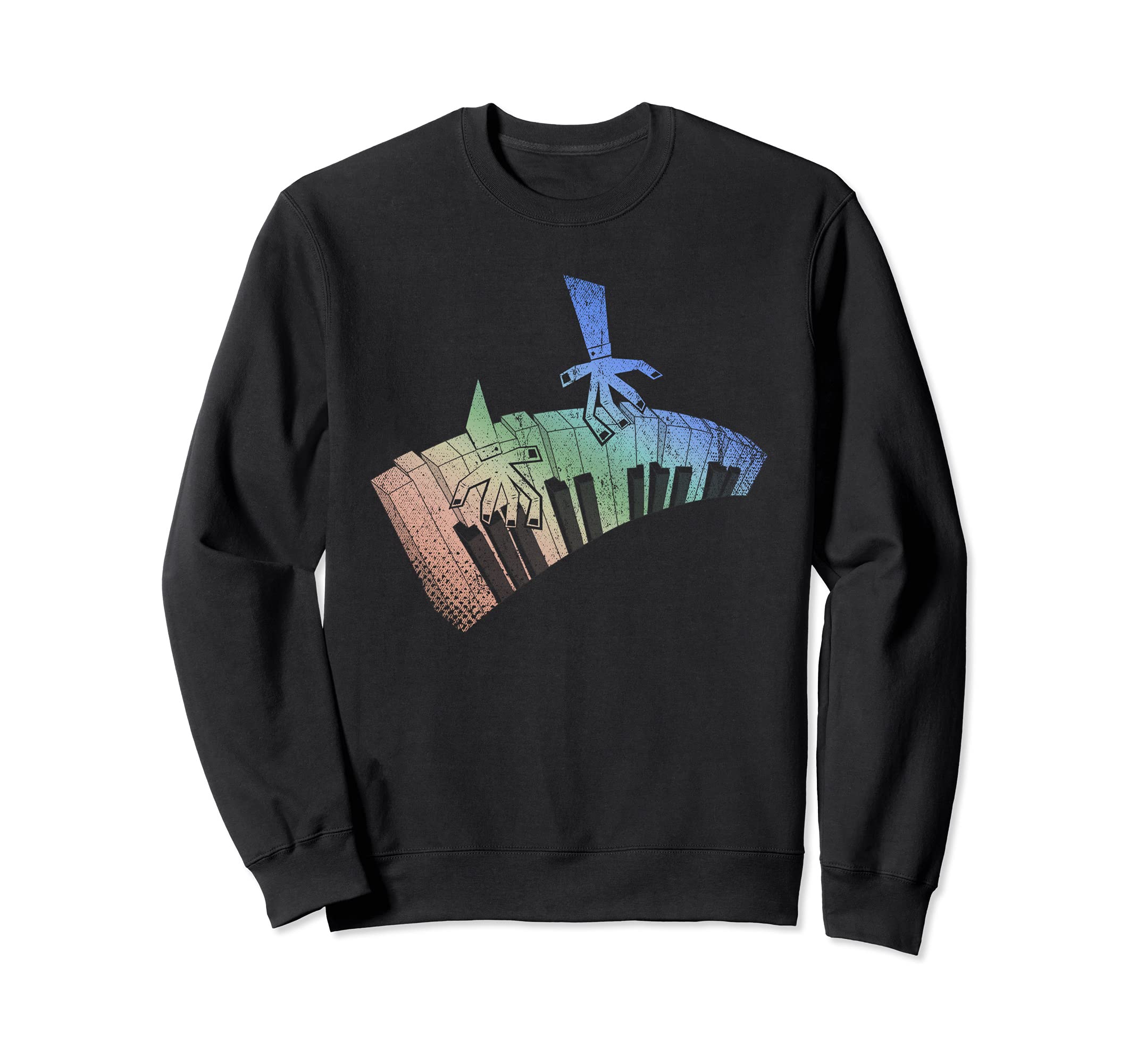 Music Notes Piano Keyboard Pianist Musician Colorful Piano Sweatshirt