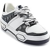 Karl Lagerfeld Womens Cyndra Everyday Lace Up Sneaker