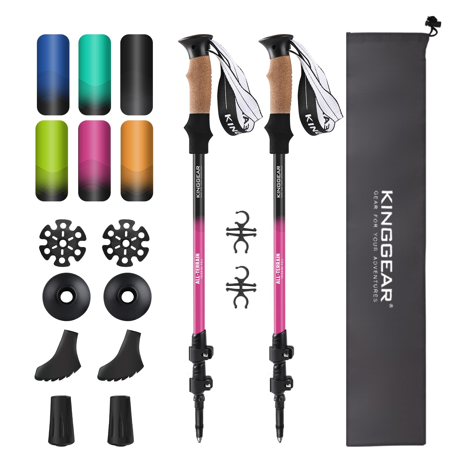 KINGGEAR Nordic Walking Stick, TP1 Hiking Poles