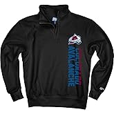 Blue 84 NHL unisex-adult Nhl Officially Licensed Quarter Zip Sweatshirt Outlier Black
