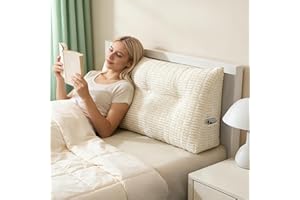 LUISOF Headboard Pillow Twin Triangular Bed Wedge Pillow for Headboard, Head Board Backrest Pillow for Daybeds Dorm and Bunk 