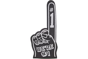 FUNSTITUTION Giant Foam Finger 18 Inch- We're Number 1 Foam Hand for All Occasions - Cheerleading for Sports - Exciting Vibrant Colors use as Celebration Pom Poms- Great for Sports Events Games School Business