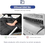 wawofun Sun Lounger Cushions 170x53 cm Black with Top Cover view 5