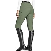 FitsT4 Sports Women's Full Seat Riding Tights with Zipper Pockets Horseback Riding Pants Equestrian Breeches for Women