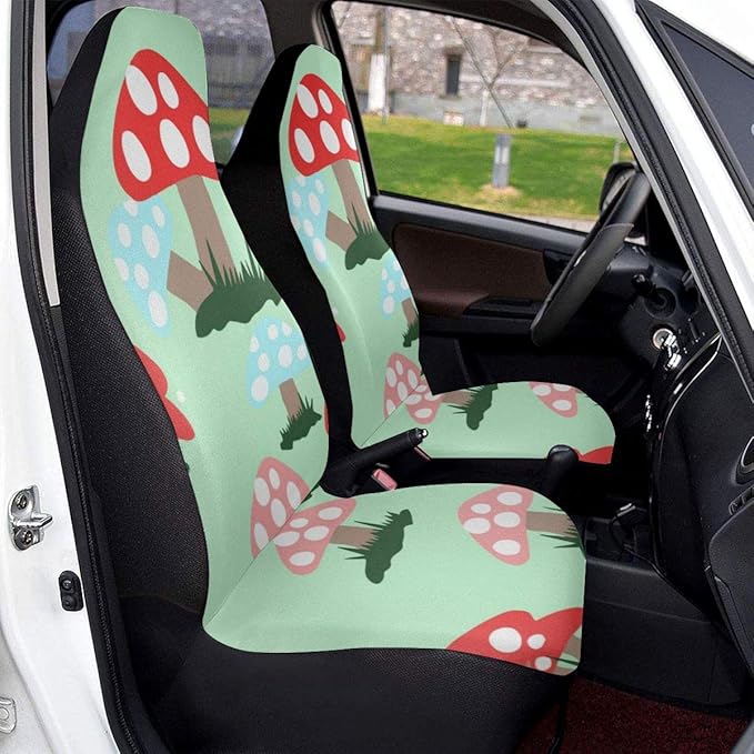 Ztoe Mushroom Car Seat Covers (Set of 2) Best Automobile Seats Protector Universal