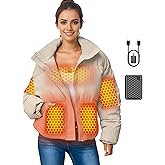 Genovega Graphene Women Heated Jacket 12V Fast Charge 18400mAh Large Capacity