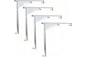 CUTELEC 4pcs Valance Clips 3.5" Clear Vertical Blind Hidden Retainer Holder Installation Bracket with Built in Valance Outside Mount The headrail Size Measured 1.5"(38mm) in Top