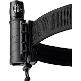 TACNEX Flashlight Holder for Duty Belt Tactical MOLLE Torch Holster Rotatable Light Carry Case Pouch fit 1"-1.2" Diameter Flashlight for Police LEO Security Military